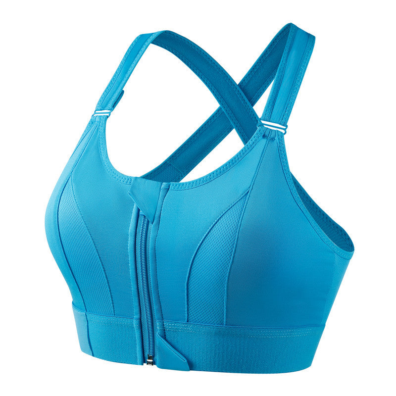 Adjustable Front Zip Sports Bra for Yoga Women