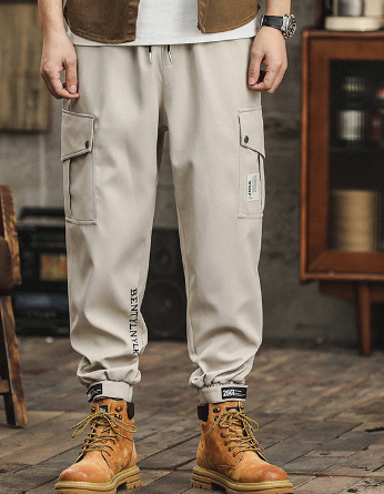 Plus Size Men's Cropped Trousers Overalls Fashion