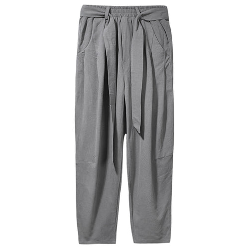 Chinese style linen cotton trousers